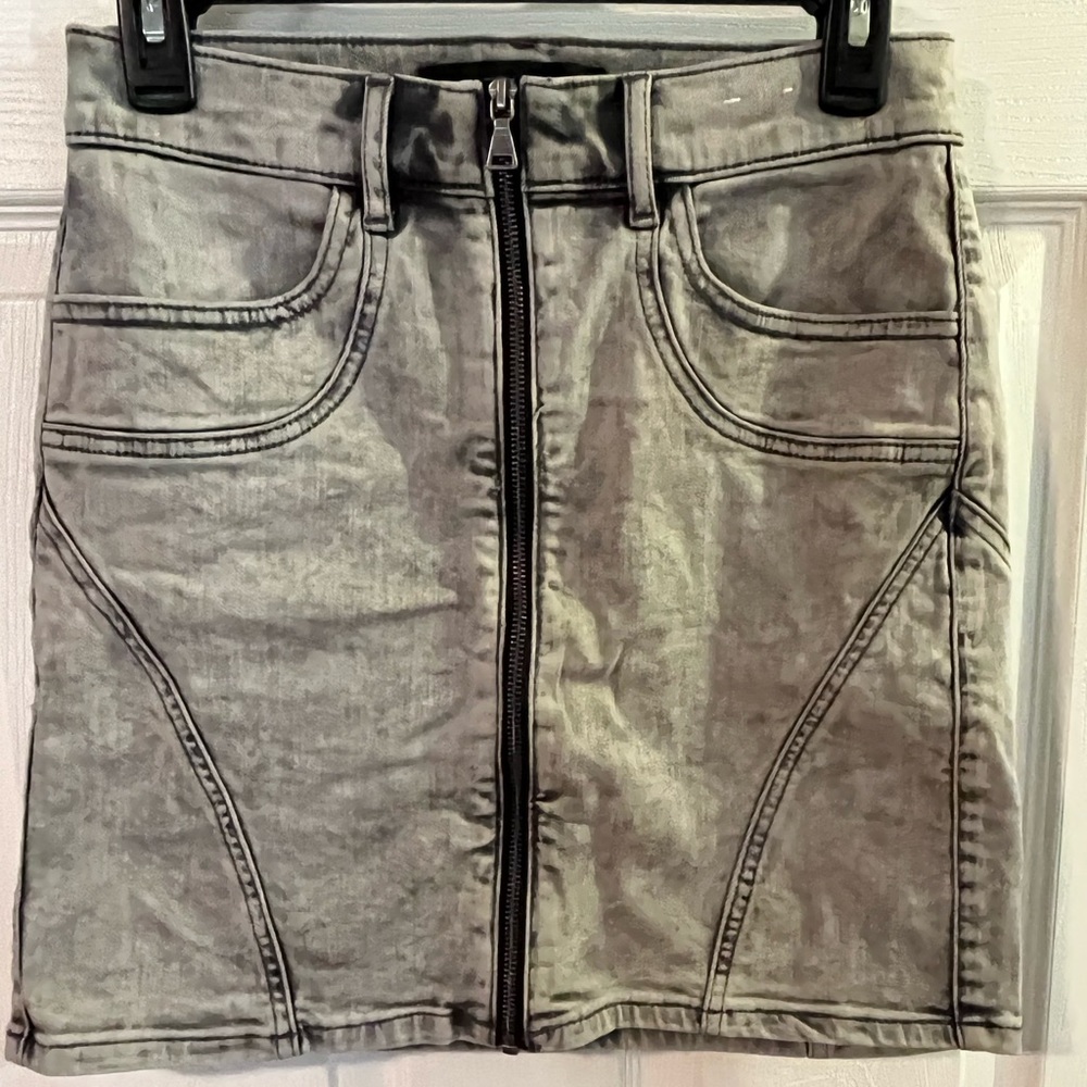 High Rise Denim Skirt
